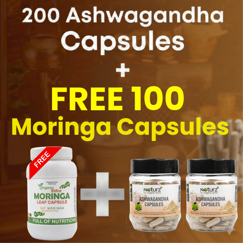 Mega Sale Offer - Ashwagandha 200 capsules + Free 100 Moringa Capsules – Free Delivery