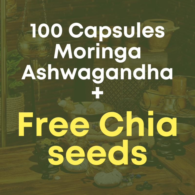 Year End Sale -Ashwagandha + Moringa Combo with FREE Chia Seeds